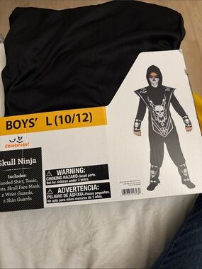 Celebrate! Boys Skull Ninja Costume in Black - L (10/12)